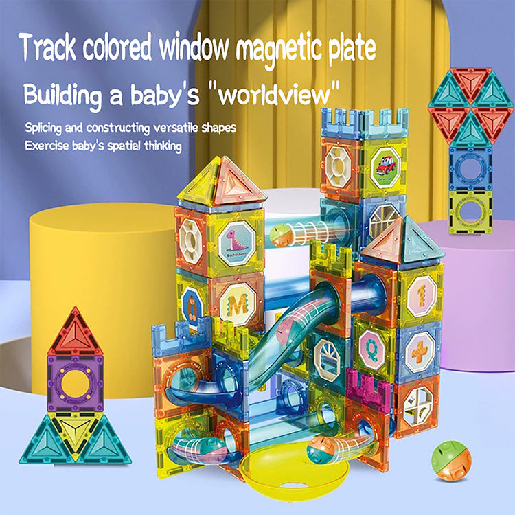 Colorful Window Magnetic Piece Building Block Large Particles, Boys And Girls Puzzle Puzzle Puzzle Assembly Toy