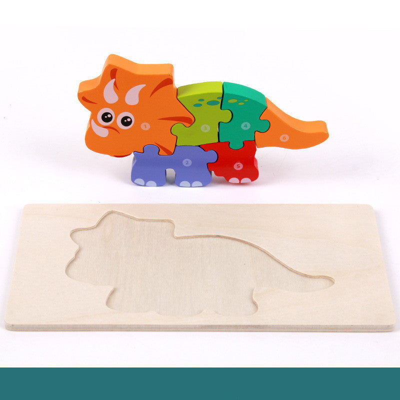 Wooden dinosaur puzzle