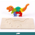 Wooden dinosaur puzzle