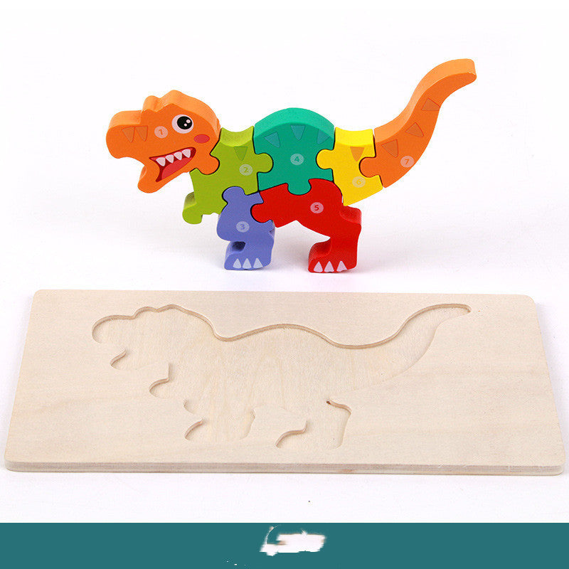Wooden dinosaur puzzle