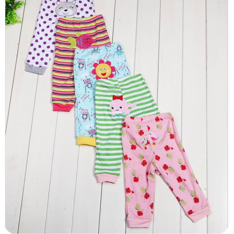 Cartoon print children's leggings 5 pieces