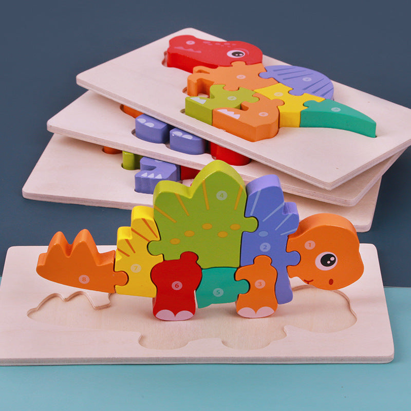 Wooden dinosaur puzzle