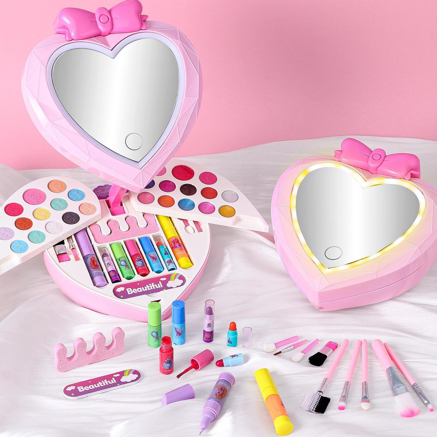 Makeup Set LED Mirror Girl Outfit Game Set