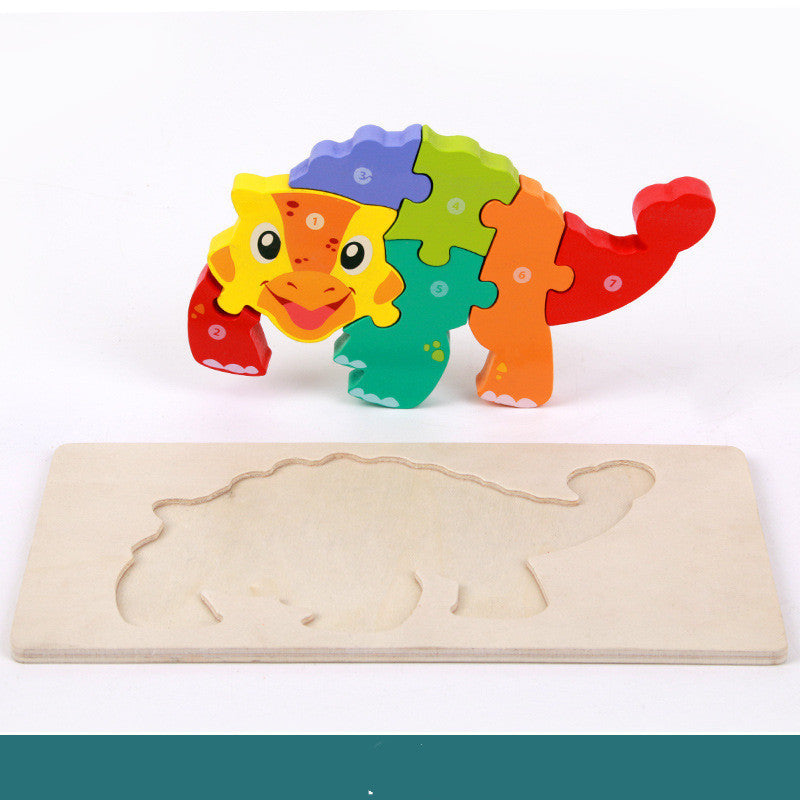 Wooden dinosaur puzzle