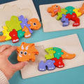 Wooden dinosaur puzzle