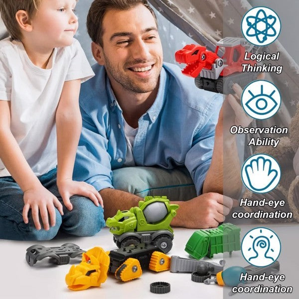 Dinosaur Set With Electric Drill, Construction Toys For Boys