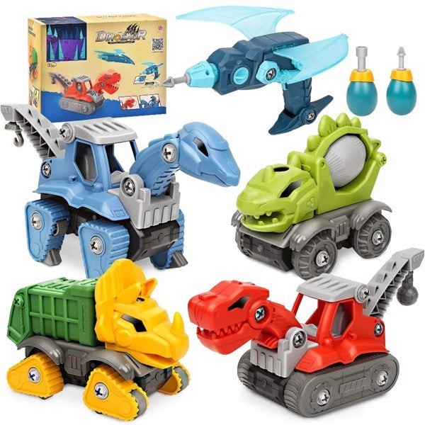 Dinosaur Set With Electric Drill, Construction Toys For Boys