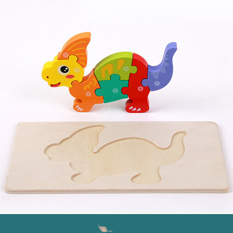 Wooden dinosaur puzzle