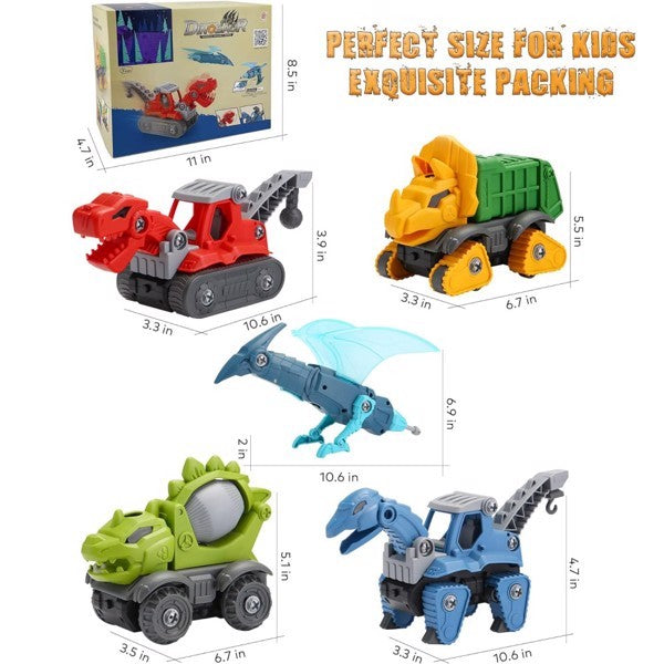 Dinosaur Set With Electric Drill, Construction Toys For Boys