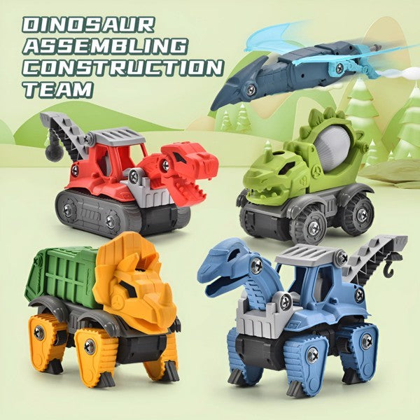 Dinosaur Set With Electric Drill, Construction Toys For Boys