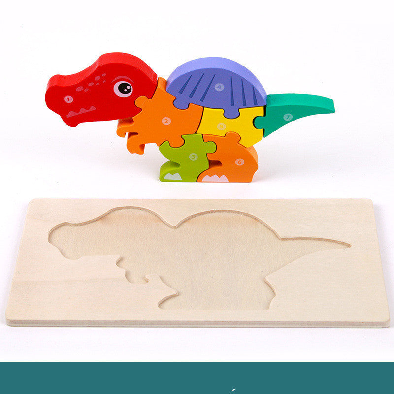 Wooden dinosaur puzzle