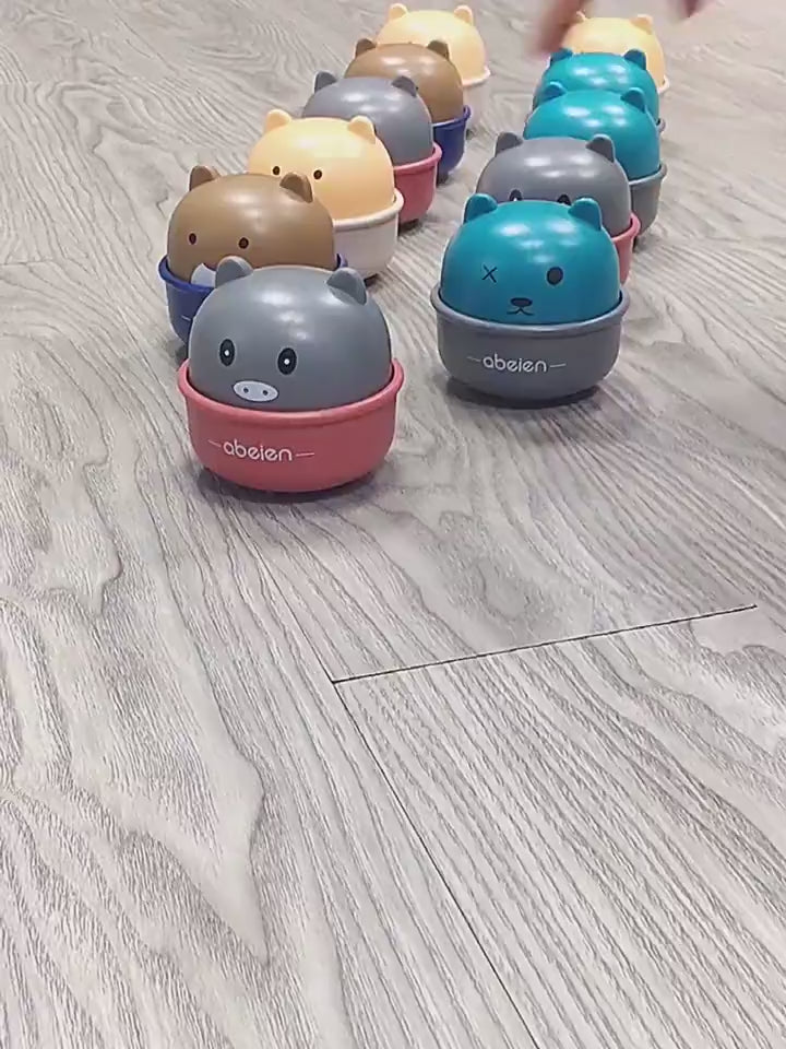 Mini Baby Toy Car Wind Up Cartoon Animal Toy Press